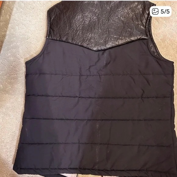🖤 City Chic: Monrow Flatiron Puffer Vest w/ Faux Leather Trim – NWT Size S 🖤 - Picture 5 of 11